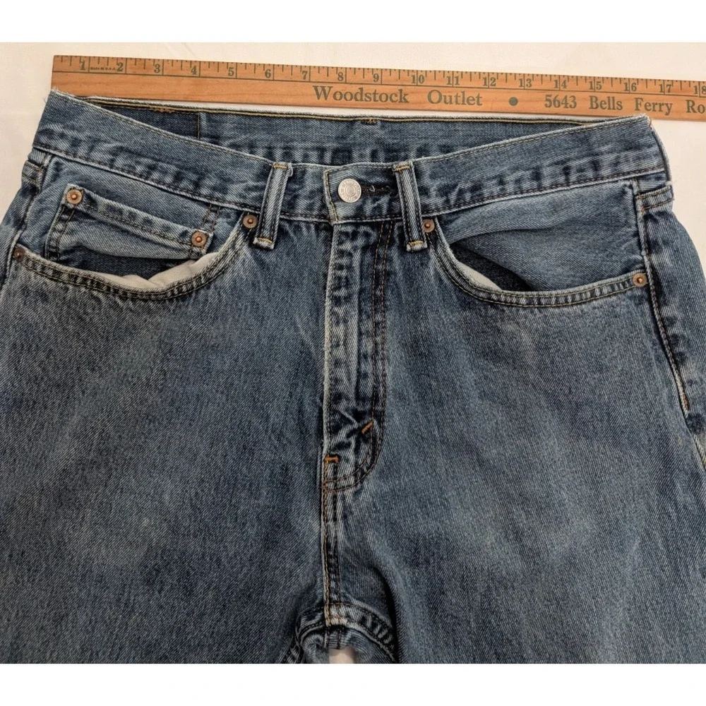 Levi's 505 Regular Fit Jeans Mens 34x32 Medium Wash Blue Denim Classic